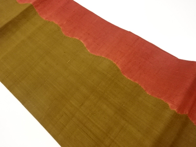 JAPANESE NAGOYA OBI / TSUMUGI / SHIBORI / WAVY STRIPE